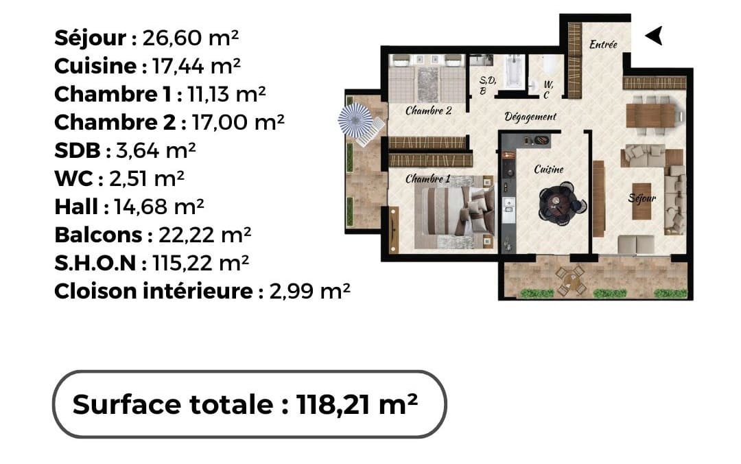 Faradj vente Appartement à Alger